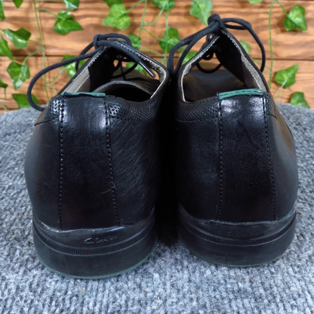 Clarks Tilden Walk Mens‎ Derby Dress Shoes Size 10 Professional Black Leather
